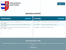 Tablet Screenshot of albrechtice-nad-orlici.cz